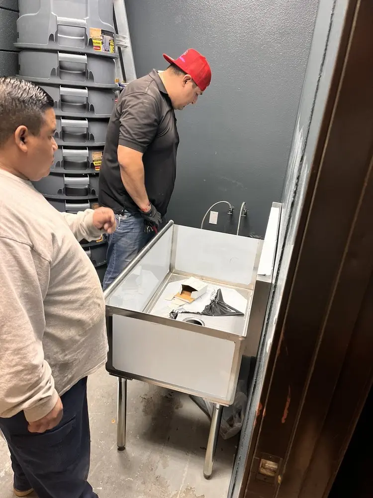 Commercial plumbing and sink installation in St. Paul